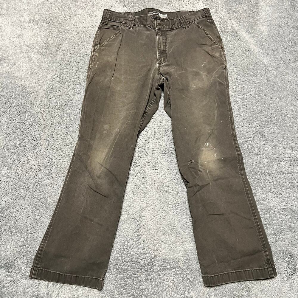 Carhartt Pants Mens 36 x30 Relaxed Work Distressed Rugged Flex